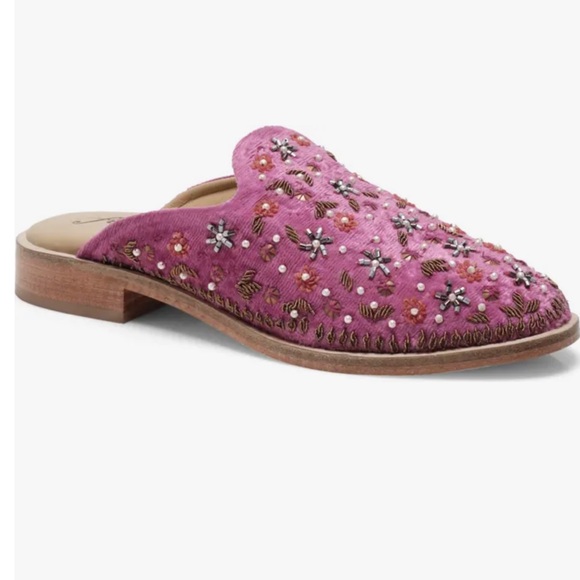 Free People Cosmic Velvet Loafer Mule in Dancing Queen. NWOT